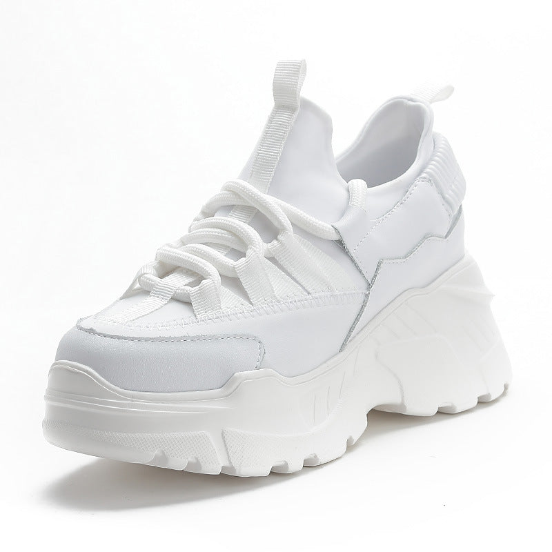 Elevated Chunky Sneakers for Women / Fashionable Daddy Shoes / Trendy White Sneakers for Women / Stylish Platform Sneakers / Women's Casual Chunky Sneakers / Comfortable White Streetwear Shoes / Modern Athleisure Sneakers / Non-Slip Platform Sneakers / High-Quality Women's Fashion Sneakers / Lightweight Trendy Sneakers 