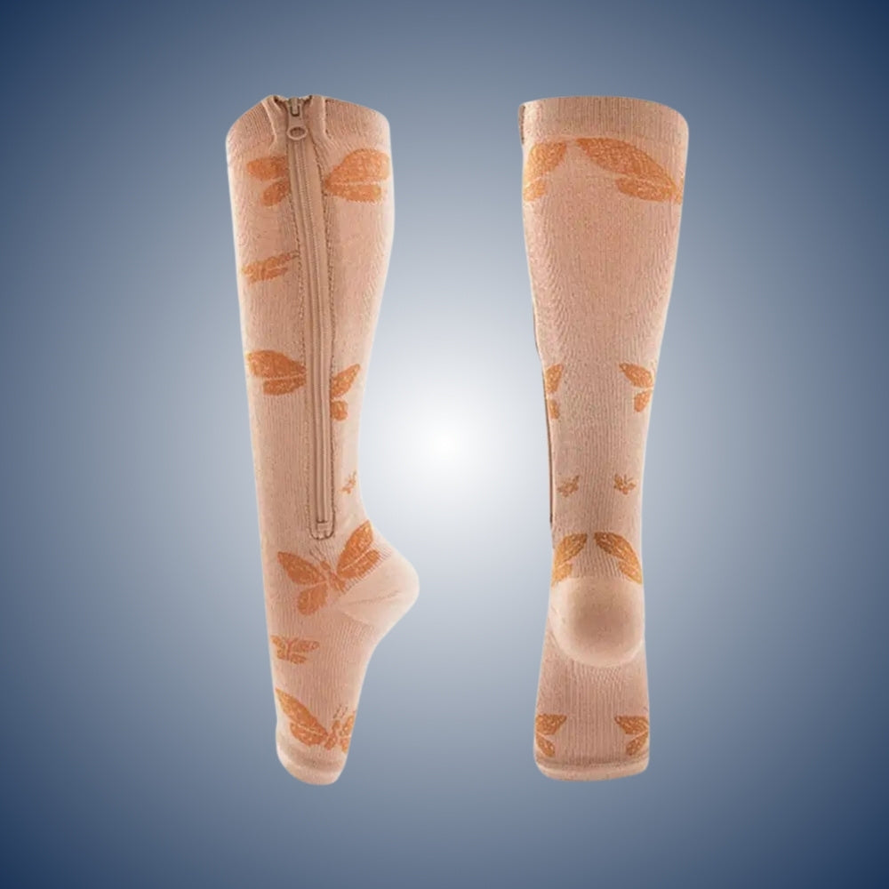 Zip Compression Socks / Easy-Wear Compression Stockings / Support Socks for Better Circulation / Medical Compression Socks with Zipper / Swelling Relief Compression Stockings / Comfortable Travel Compression Socks / Graduated Compression Support Socks / Unisex Zippered Compression Socks / Leg Support Stockings for Daily Use / Breathable Compression Socks for All-Day Comfort 