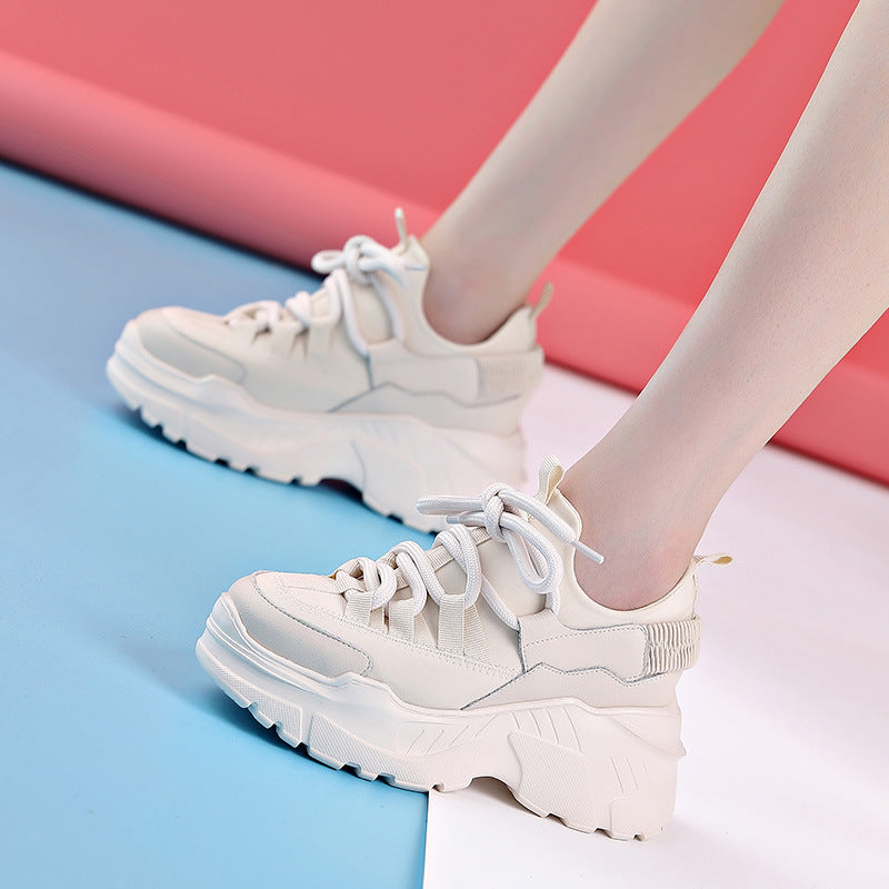 Elevated Chunky Sneakers for Women / Fashionable Daddy Shoes / Trendy White Sneakers for Women / Stylish Platform Sneakers / Women's Casual Chunky Sneakers / Comfortable White Streetwear Shoes / Modern Athleisure Sneakers / Non-Slip Platform Sneakers / High-Quality Women's Fashion Sneakers / Lightweight Trendy Sneakers 